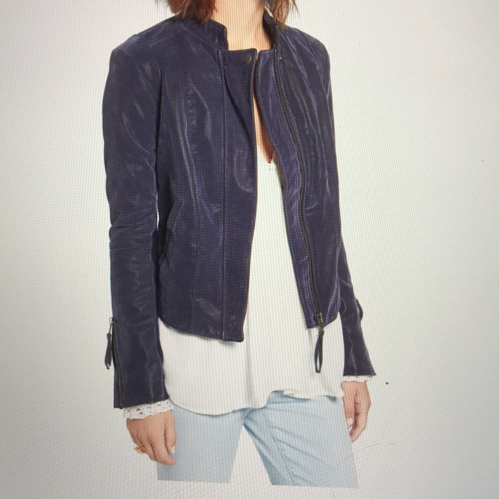 Free people vegan suede bomber moto jacket - Picture 6 of 6